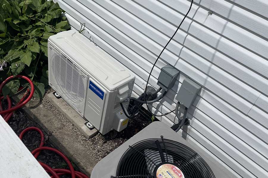 Outdoor ductless mini split unit installed by Hope Heating & Air in Atlanta GA