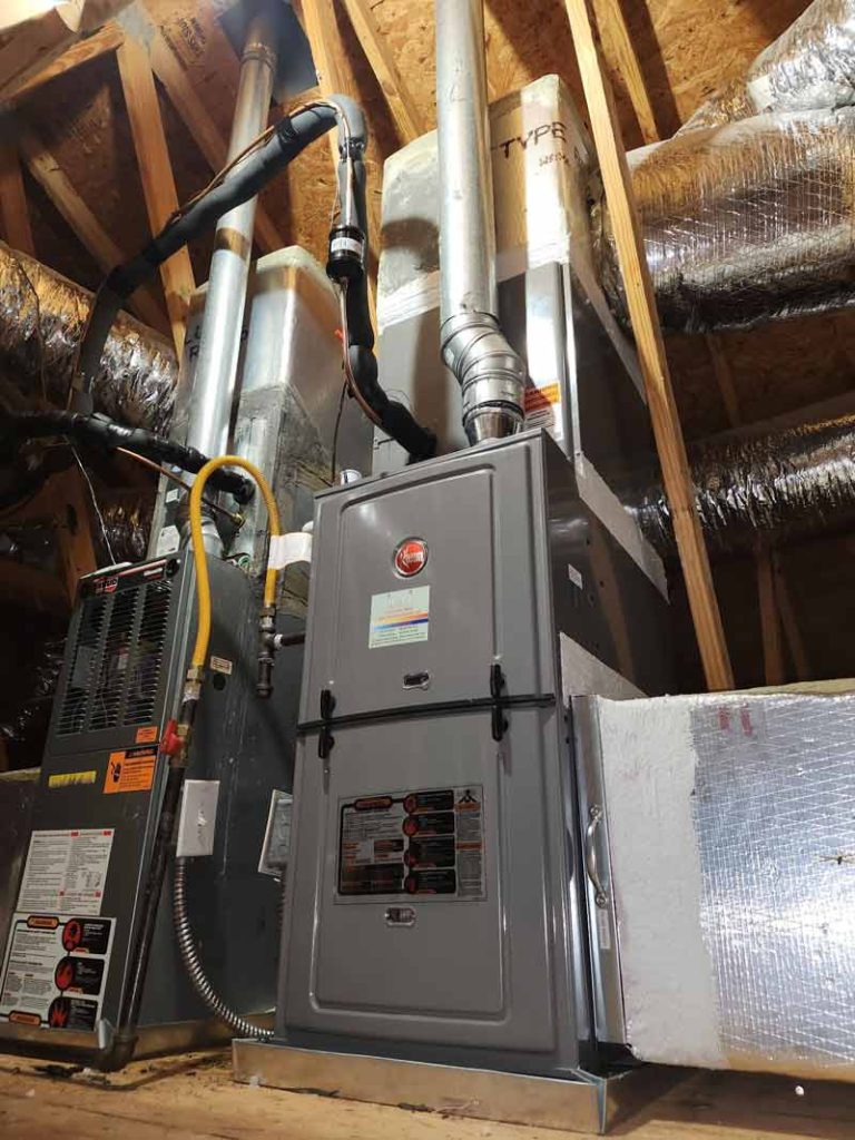 Hope Heating & Air attic HVAC installation